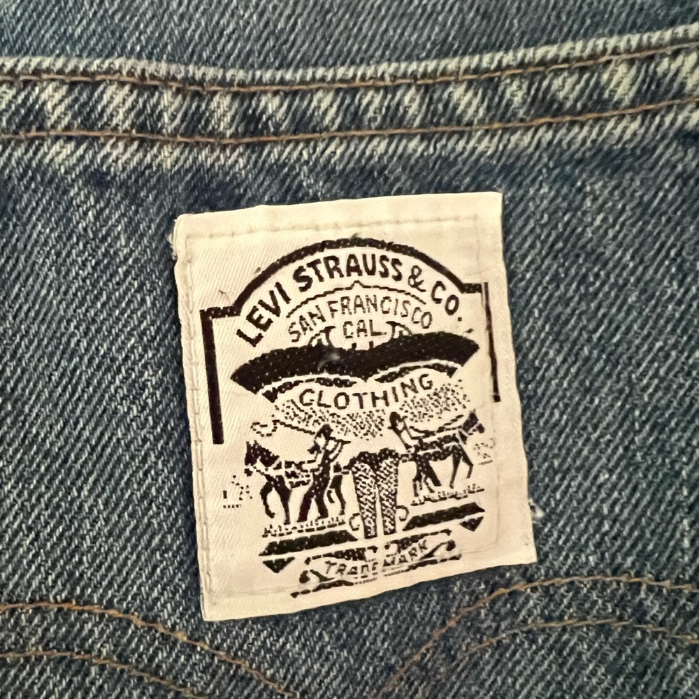 Vintage White Labek Levi's Blue Denim Jeans